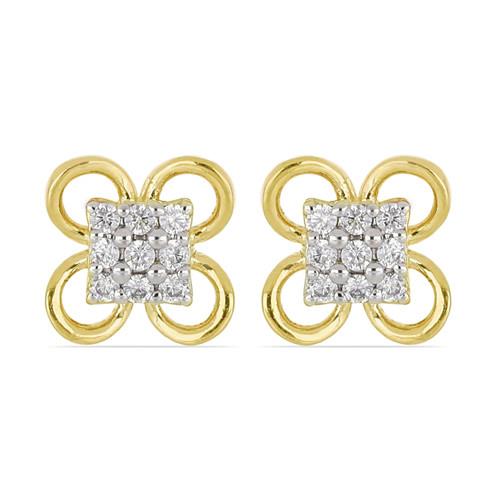 BUY REAL WHITE DIAMOND MULTI GEMSTONE 14K GOLD CLASSIC EARRINGS